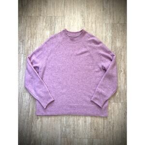 J. Crew Lavender Purple Mock Neck Women Sweater Merino Wool Alpaca Blend Size M